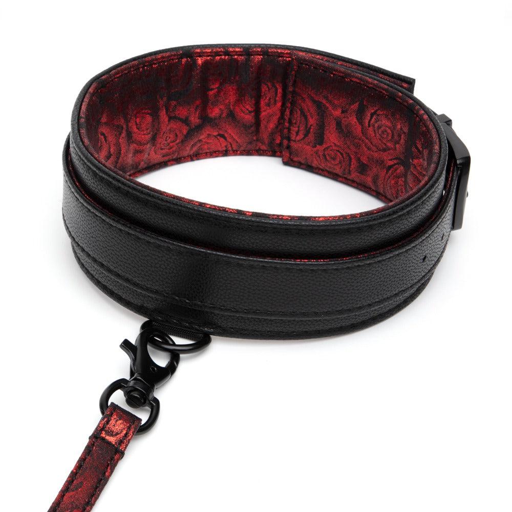 Sweet Anticipation Rose Print Reversible Collar & Lead