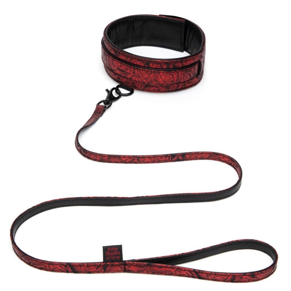 Sweet Anticipation Rose Print Reversible Collar & Lead